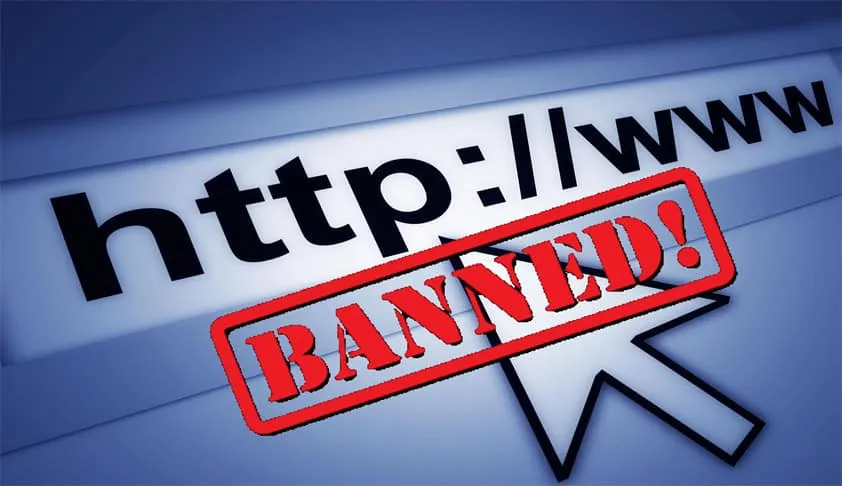 Image result for website ban